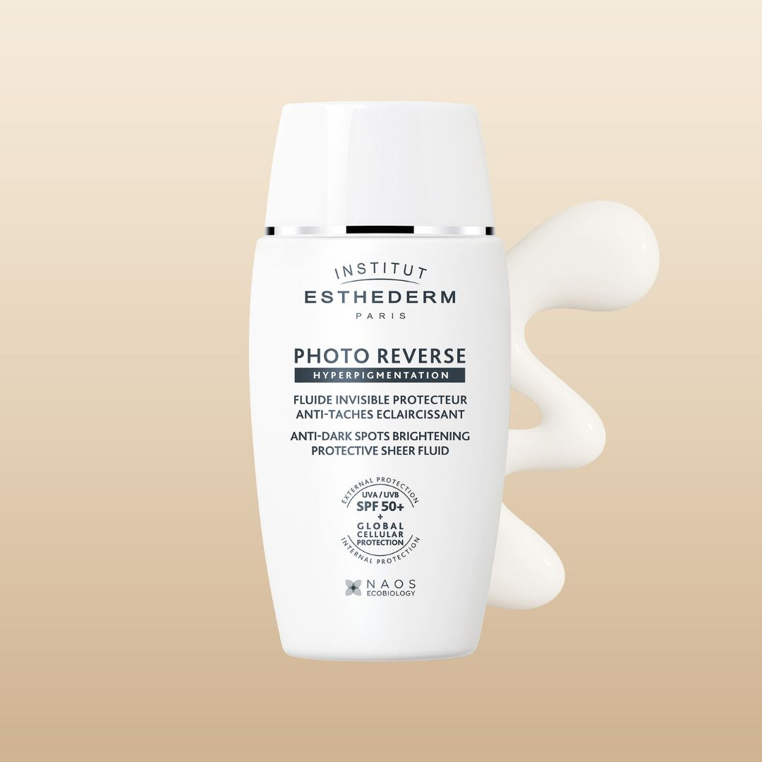 Institut Esthederm PHOTO REVERSE ļoti augstas aizsardzības fluīds sejai ar pigmentāciju 40ml