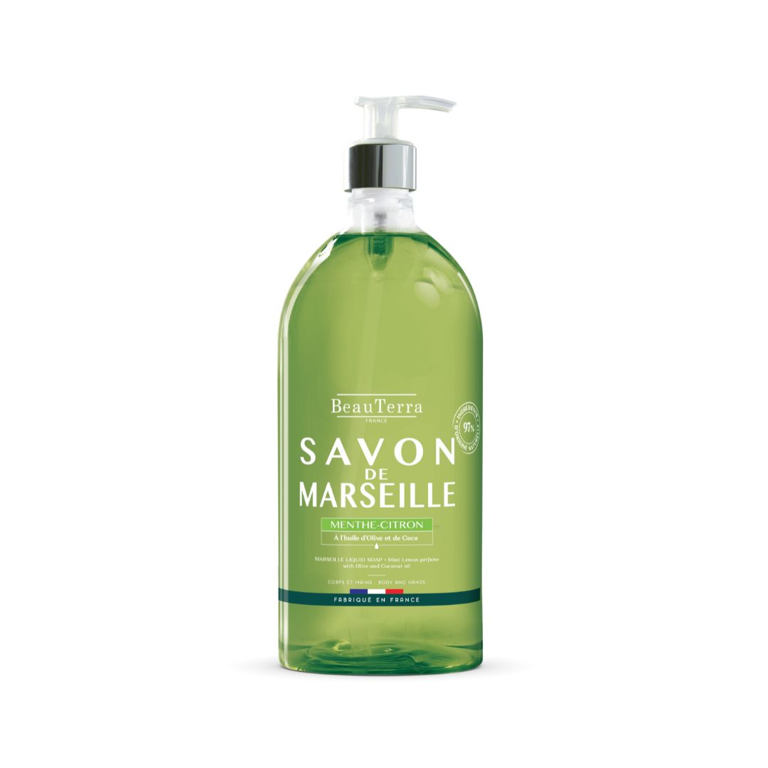 Beauterra PIPARMĒTRU-CITRONU MARSEĻAS ŠĶIDRĀS ZIEPES 1L